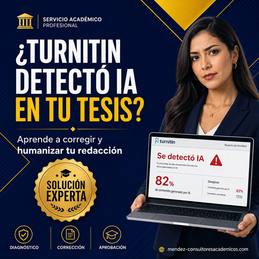 Estudiante corrigiendo tesis detectada por Turnitin como IA