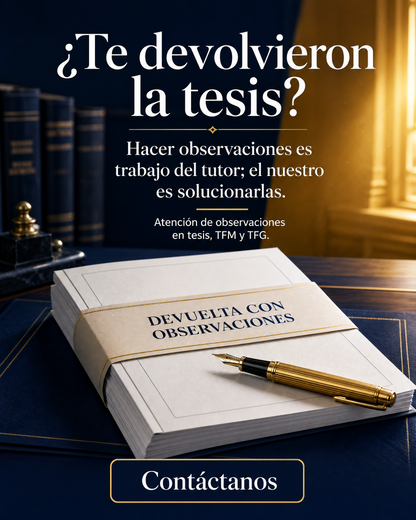 Corrección de Observaciones de Tesis | Maestría y Doctorado